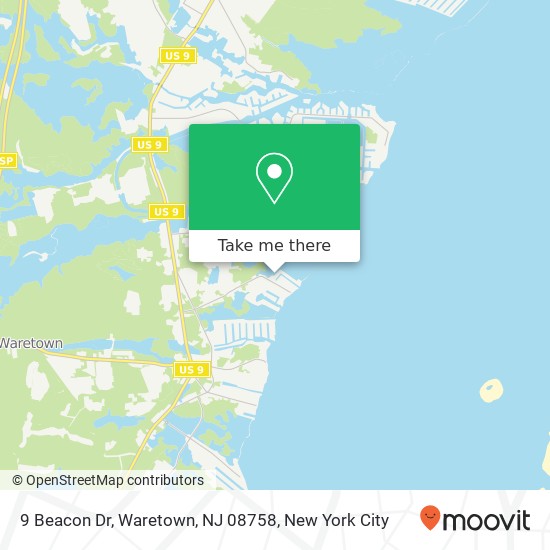 9 Beacon Dr, Waretown, NJ 08758 map