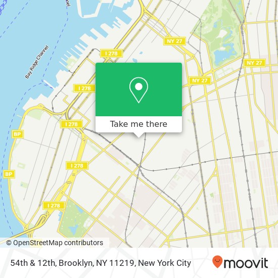 54th & 12th, Brooklyn, NY 11219 map