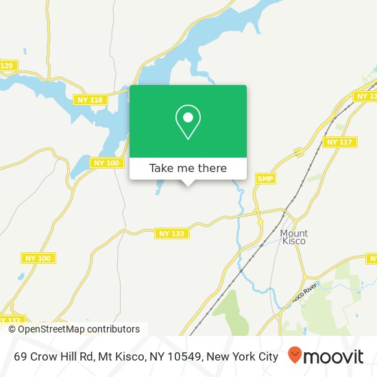 Mapa de 69 Crow Hill Rd, Mt Kisco, NY 10549