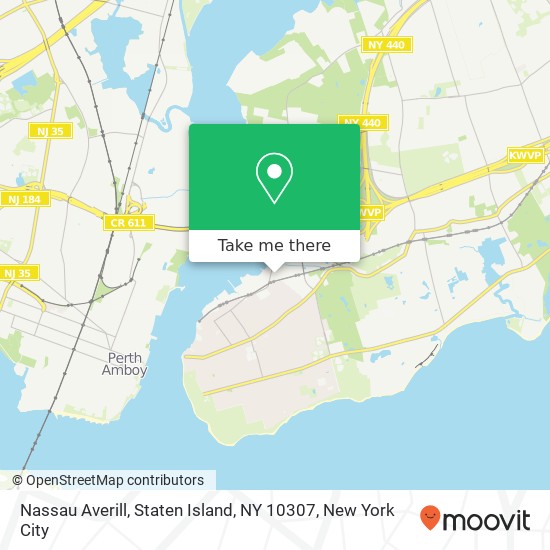 Mapa de Nassau Averill, Staten Island, NY 10307