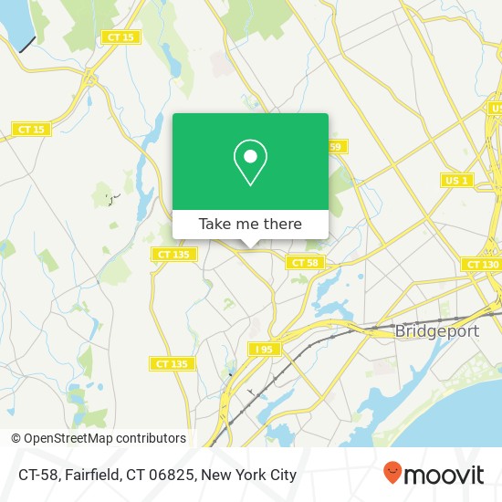 Mapa de CT-58, Fairfield, CT 06825