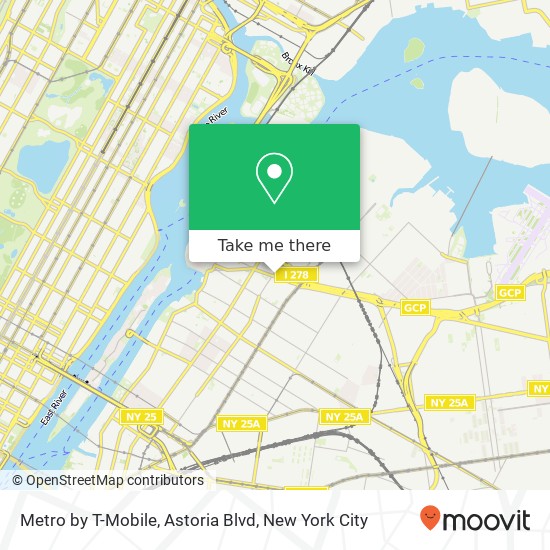 Mapa de Metro by T-Mobile, Astoria Blvd
