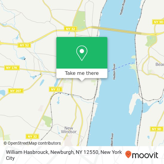 Mapa de William Hasbrouck, Newburgh, NY 12550