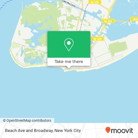 Mapa de Beach Ave and Broadway, Cape May, NJ 08204