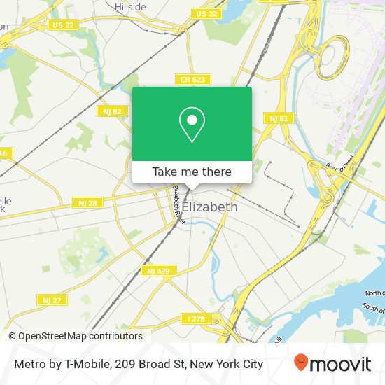 Metro by T-Mobile, 209 Broad St map