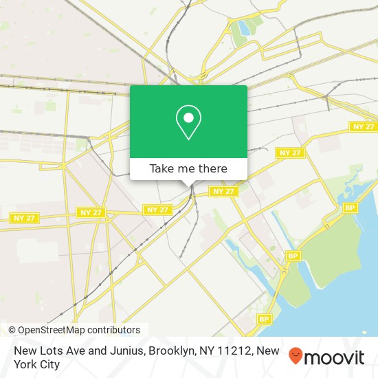 New Lots Ave and Junius, Brooklyn, NY 11212 map
