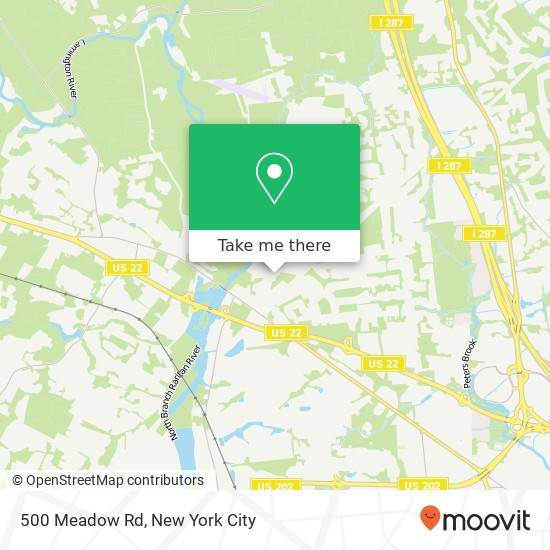 Mapa de 500 Meadow Rd, Bridgewater, NJ 08807