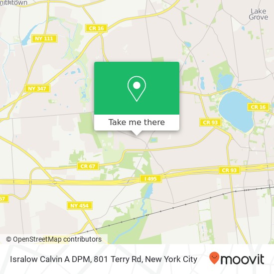 Mapa de Isralow Calvin A DPM, 801 Terry Rd