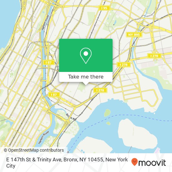 E 147th St & Trinity Ave, Bronx, NY 10455 map