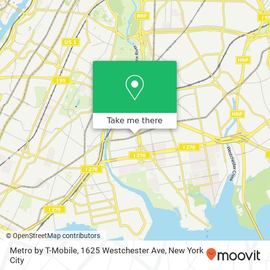 Metro by T-Mobile, 1625 Westchester Ave map