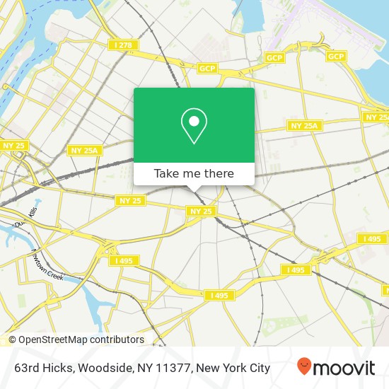 63rd Hicks, Woodside, NY 11377 map