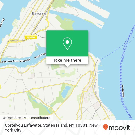 Mapa de Cortelyou Lafayette, Staten Island, NY 10301