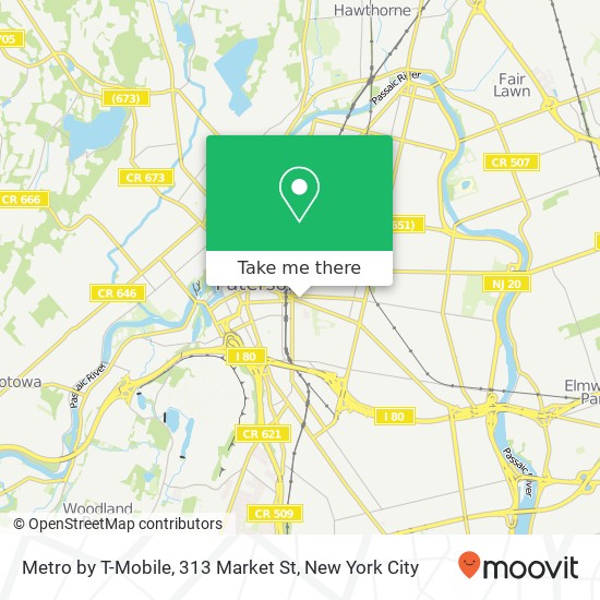 Mapa de Metro by T-Mobile, 313 Market St