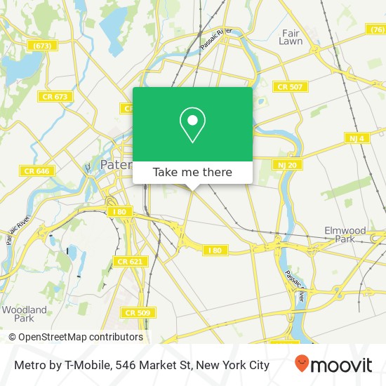 Mapa de Metro by T-Mobile, 546 Market St