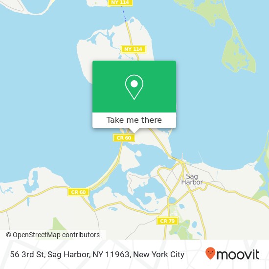 Mapa de 56 3rd St, Sag Harbor, NY 11963