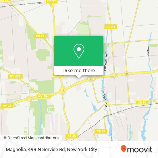Mapa de Magnolia, 499 N Service Rd