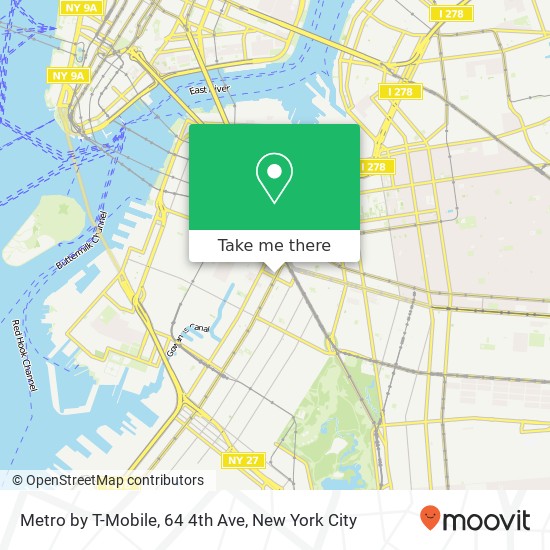 Mapa de Metro by T-Mobile, 64 4th Ave