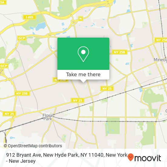 912 Bryant Ave, New Hyde Park, NY 11040 map