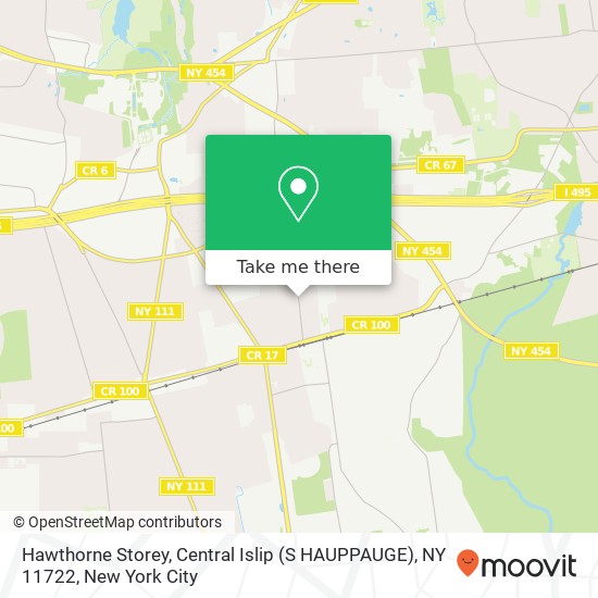 Mapa de Hawthorne Storey, Central Islip (S HAUPPAUGE), NY 11722