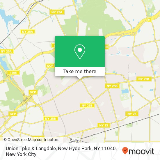 Union Tpke & Langdale, New Hyde Park, NY 11040 map