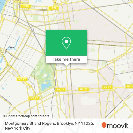 Mapa de Montgomery St and Rogers, Brooklyn, NY 11225