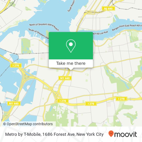 Metro by T-Mobile, 1686 Forest Ave map