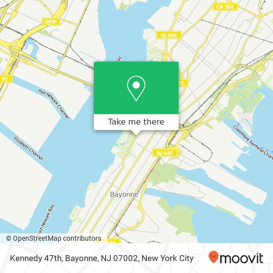 Mapa de Kennedy 47th, Bayonne, NJ 07002