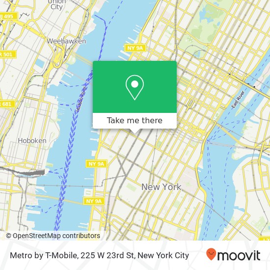 Metro by T-Mobile, 225 W 23rd St map