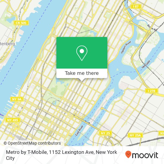 Mapa de Metro by T-Mobile, 1152 Lexington Ave