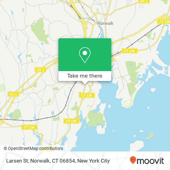 Mapa de Larsen St, Norwalk, CT 06854