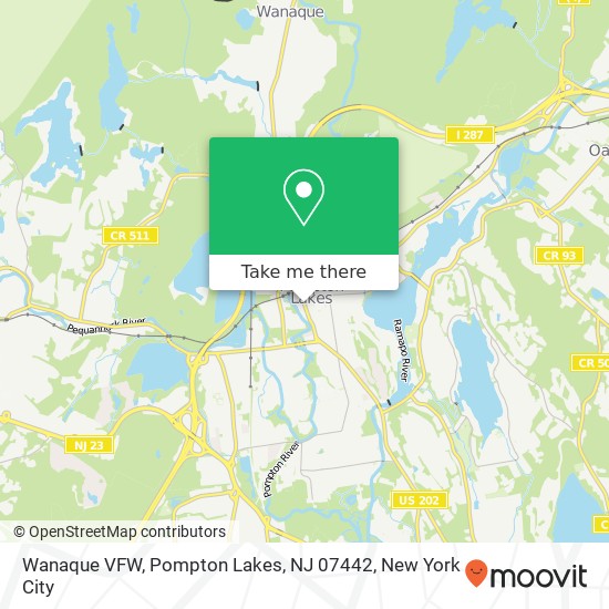 Wanaque VFW, Pompton Lakes, NJ 07442 map