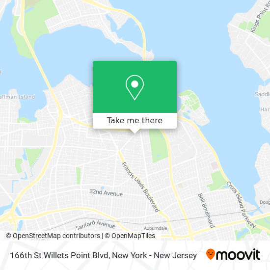 166th St Willets Point Blvd map