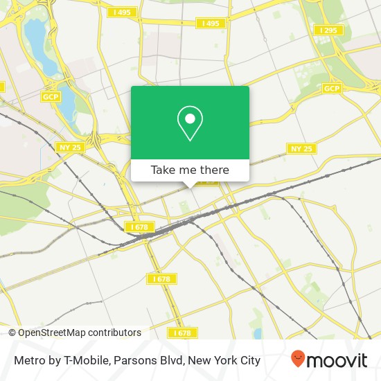 Mapa de Metro by T-Mobile, Parsons Blvd