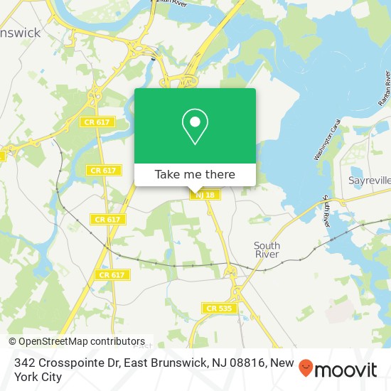 342 Crosspointe Dr, East Brunswick, NJ 08816 map