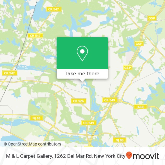 Mapa de M & L Carpet Gallery, 1262 Del Mar Rd