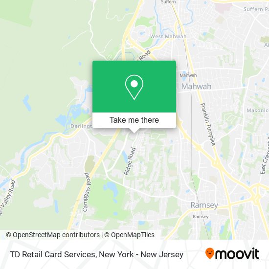 TD Retail Card Services map