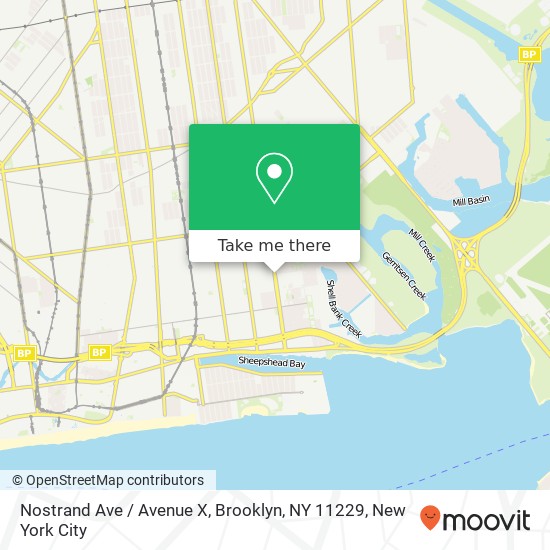 Nostrand Ave / Avenue X, Brooklyn, NY 11229 map