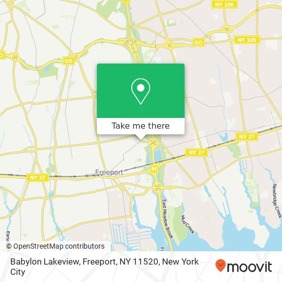 Mapa de Babylon Lakeview, Freeport, NY 11520