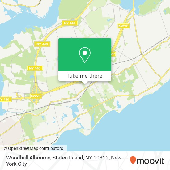 Mapa de Woodhull Albourne, Staten Island, NY 10312