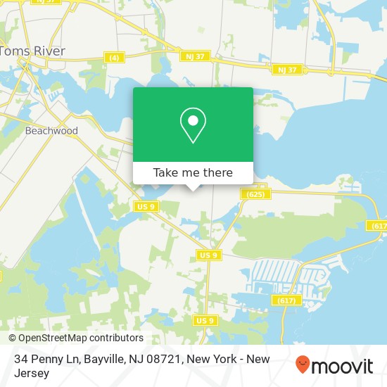 34 Penny Ln, Bayville, NJ 08721 map