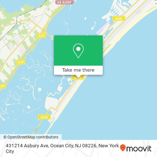 Mapa de 431214 Asbury Ave, Ocean City, NJ 08226