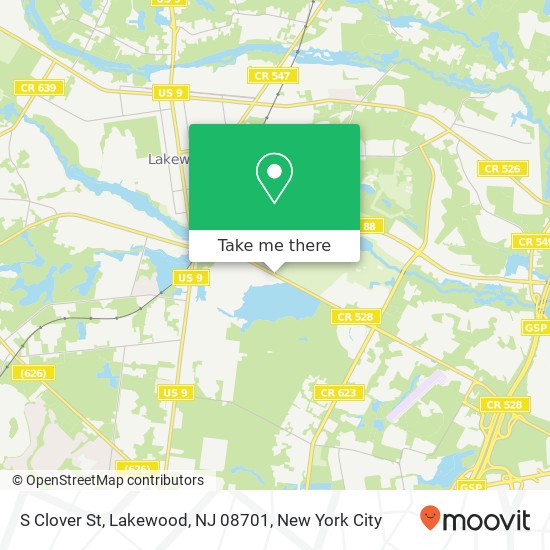 S Clover St, Lakewood, NJ 08701 map