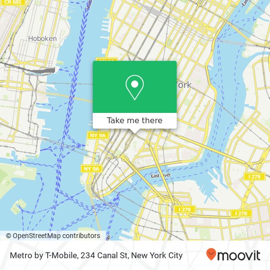 Metro by T-Mobile, 234 Canal St map