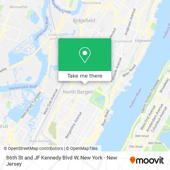 Mapa de 86th St and JF Kennedy Blvd W