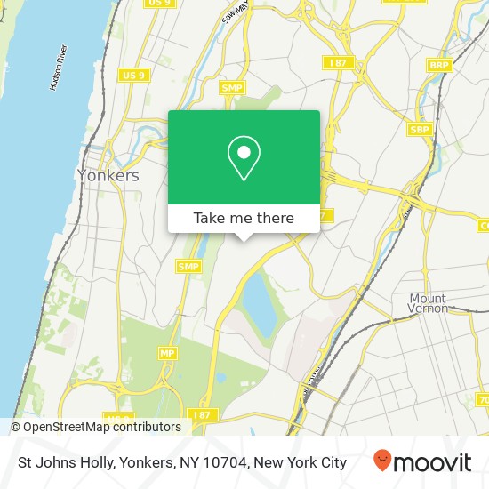 Mapa de St Johns Holly, Yonkers, NY 10704