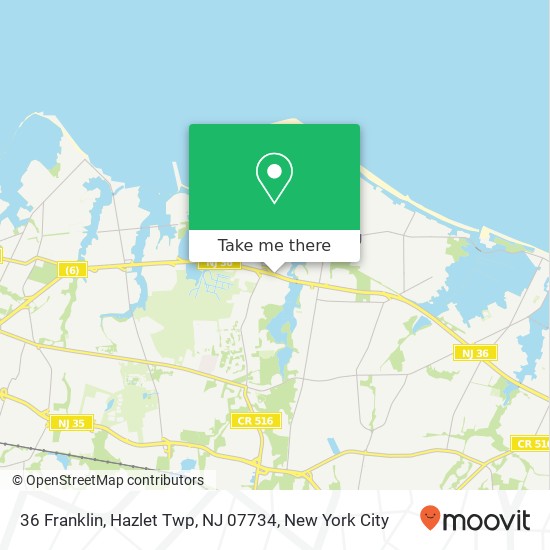 36 Franklin, Hazlet Twp, NJ 07734 map