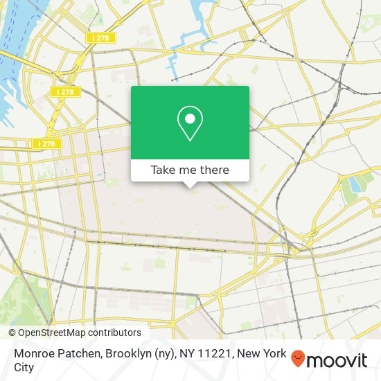 Mapa de Monroe Patchen, Brooklyn (ny), NY 11221