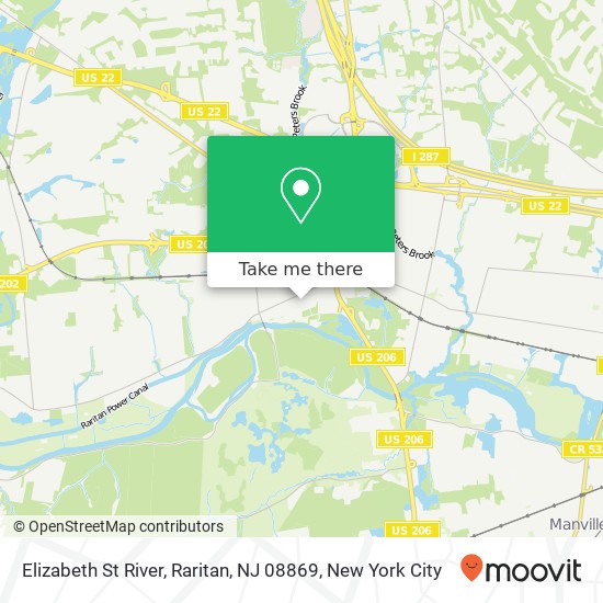 Elizabeth St River, Raritan, NJ 08869 map