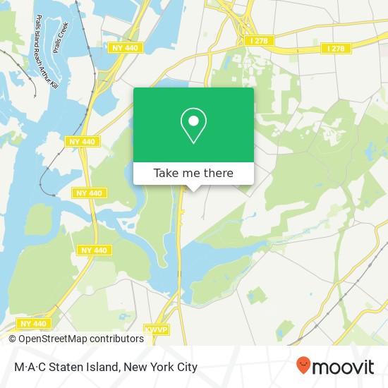 Mapa de M·A·C Staten Island