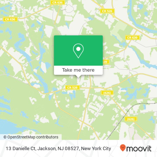 Mapa de 13 Danielle Ct, Jackson, NJ 08527